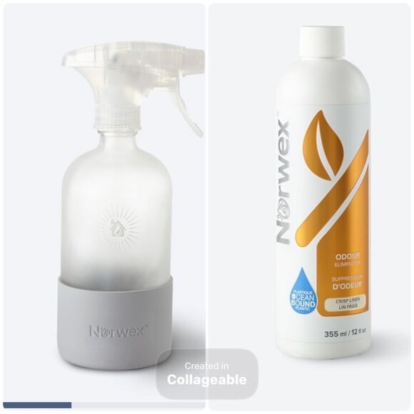 Norwex Forever Bottle with Sprayer and Odour Eliminator in Crisp Linen NWT - Picture 1 of 6